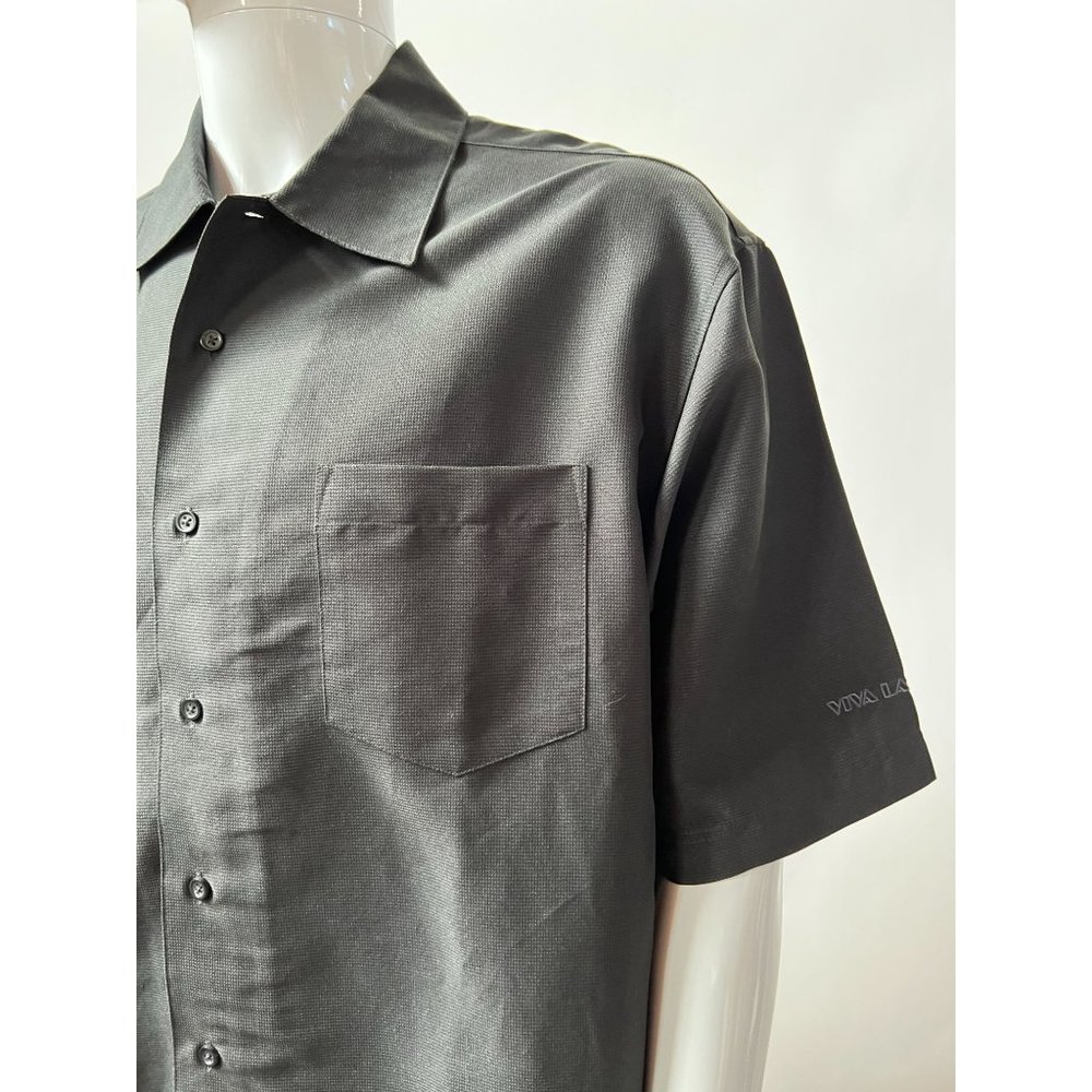Viva Las Vegas Black Vantage Shirt Large Polyester Rayon